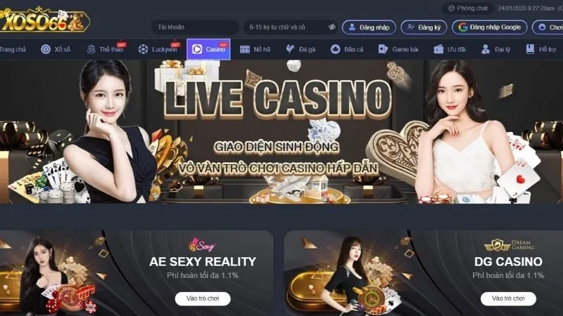 Live Casino tại Xoso66